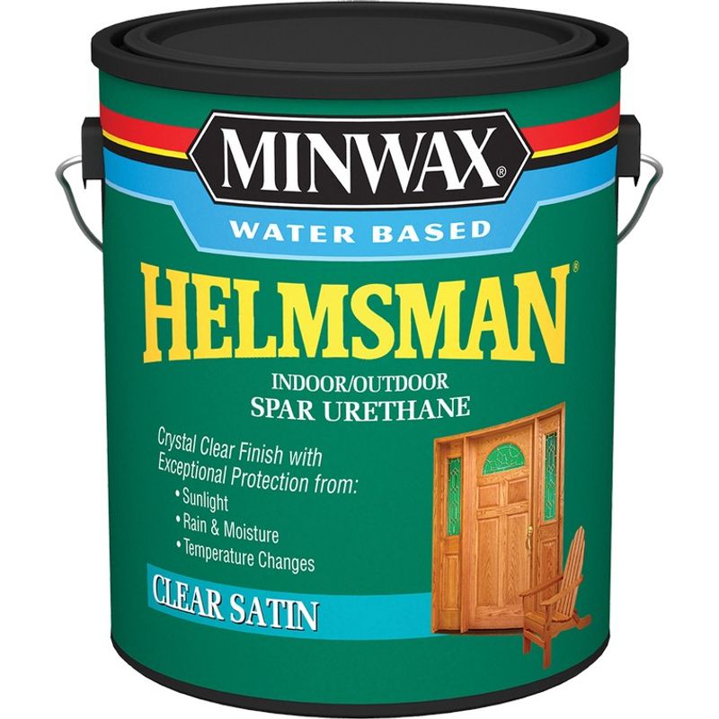 Minwax 71052 1gal Clear Satin Water-Based Helmsman Indoor/Outdoor Spar ...
