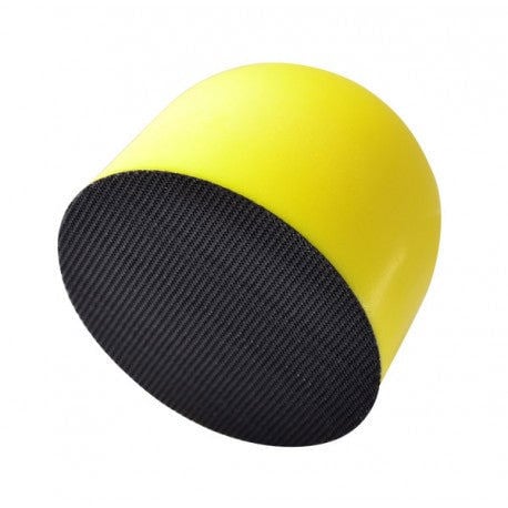 Yellow and black rubber bumper on a white background