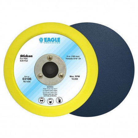 Eagle abrasives 6 inch PSA soft backing pad vinyl face automotive