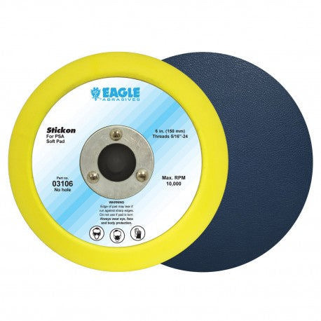 Eagle abrasives 6 inch PSA soft backing pad vinyl face automotive
