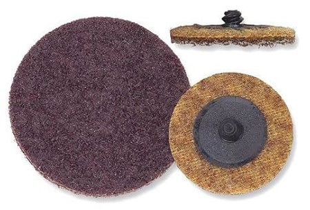 Three abrasive pads on a white background