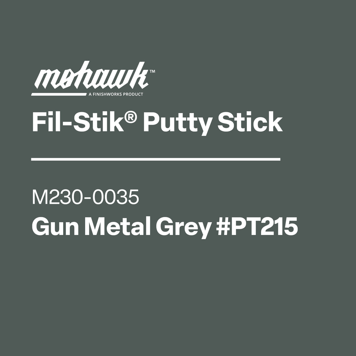 Mohawk M230-0035 Gun Metal Grey furniture scratch and nick touch-up stick