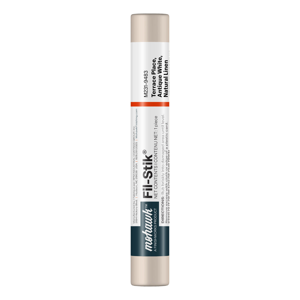 Mohawk Terrace Place Antique White Natural Linen AF232 Fil-Stik wax putty stick for wood repair
