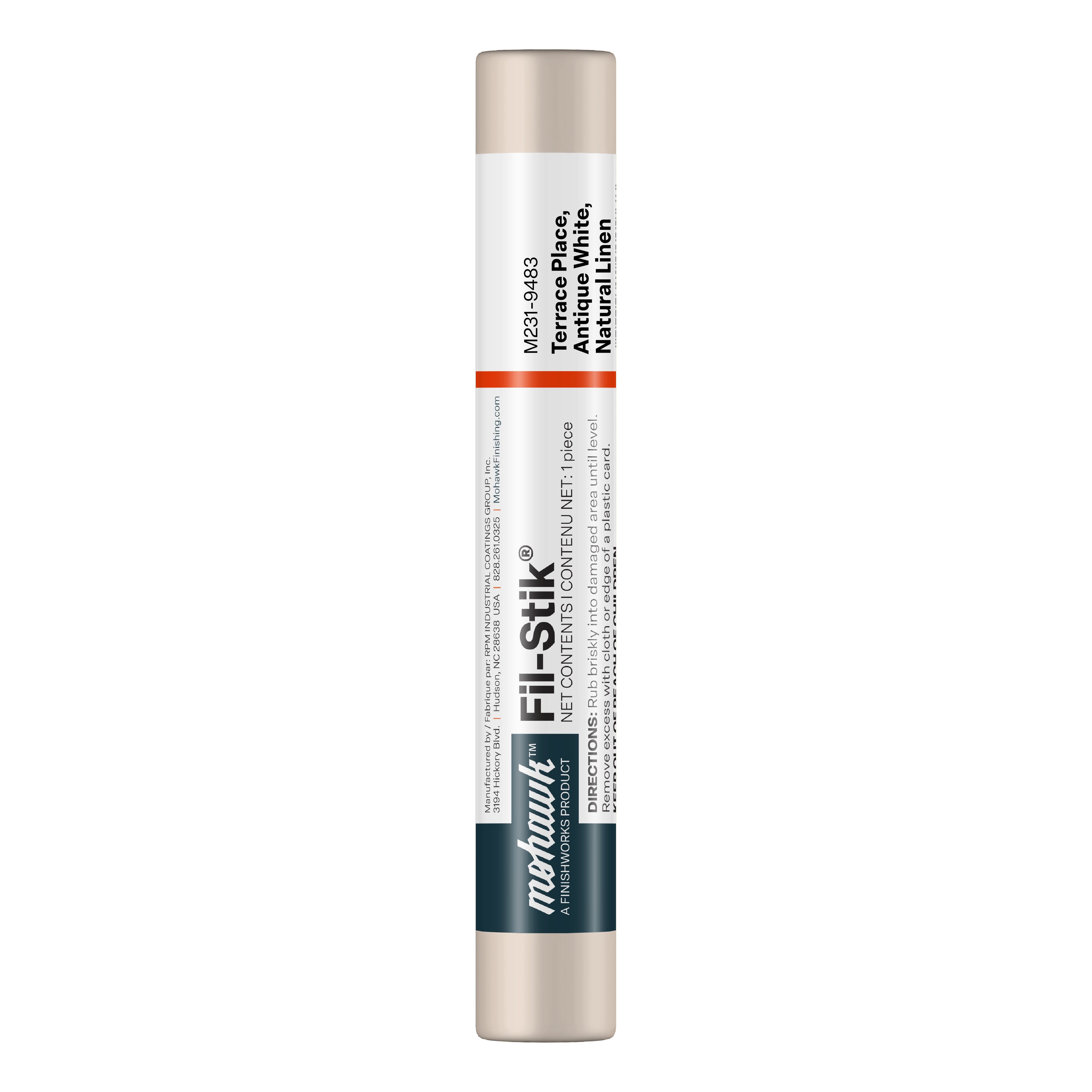 Mohawk Terrace Place Antique White Natural Linen AF232 Fil-Stik wax putty stick for wood repair
