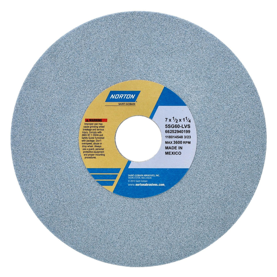 Norton 7 x 1/2 x 1-1/4 in SG Type 01 Toolroom Wheel 5SG 60 L VS