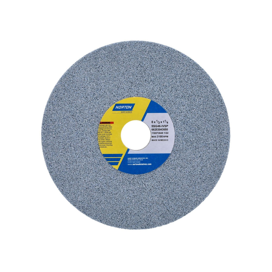 Norton 8 x 1/2 x 1-1/4 in SG Type 01 Toolroom Wheel 5SG 46 I VSP