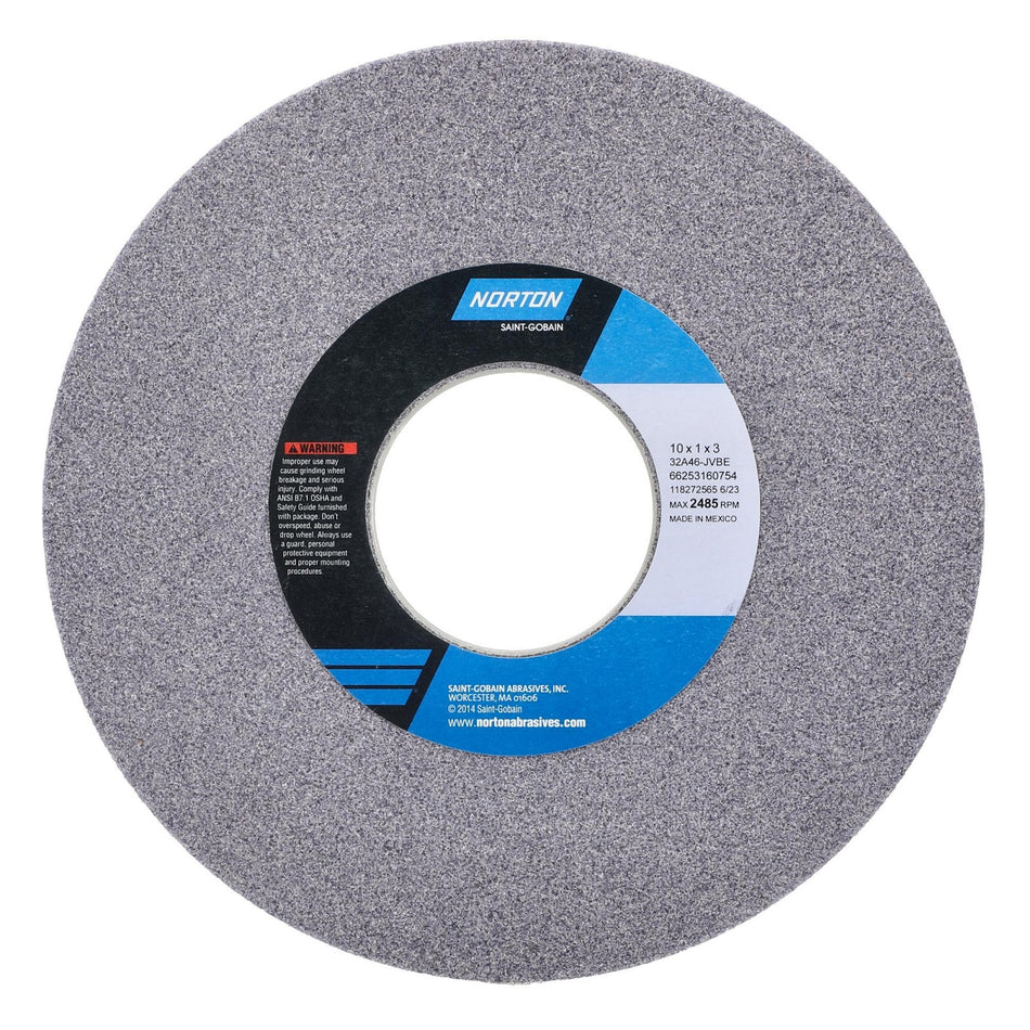 Norton 10 x 1 x 3 in Type 01 Toolroom Wheel 32A 46 J VBE