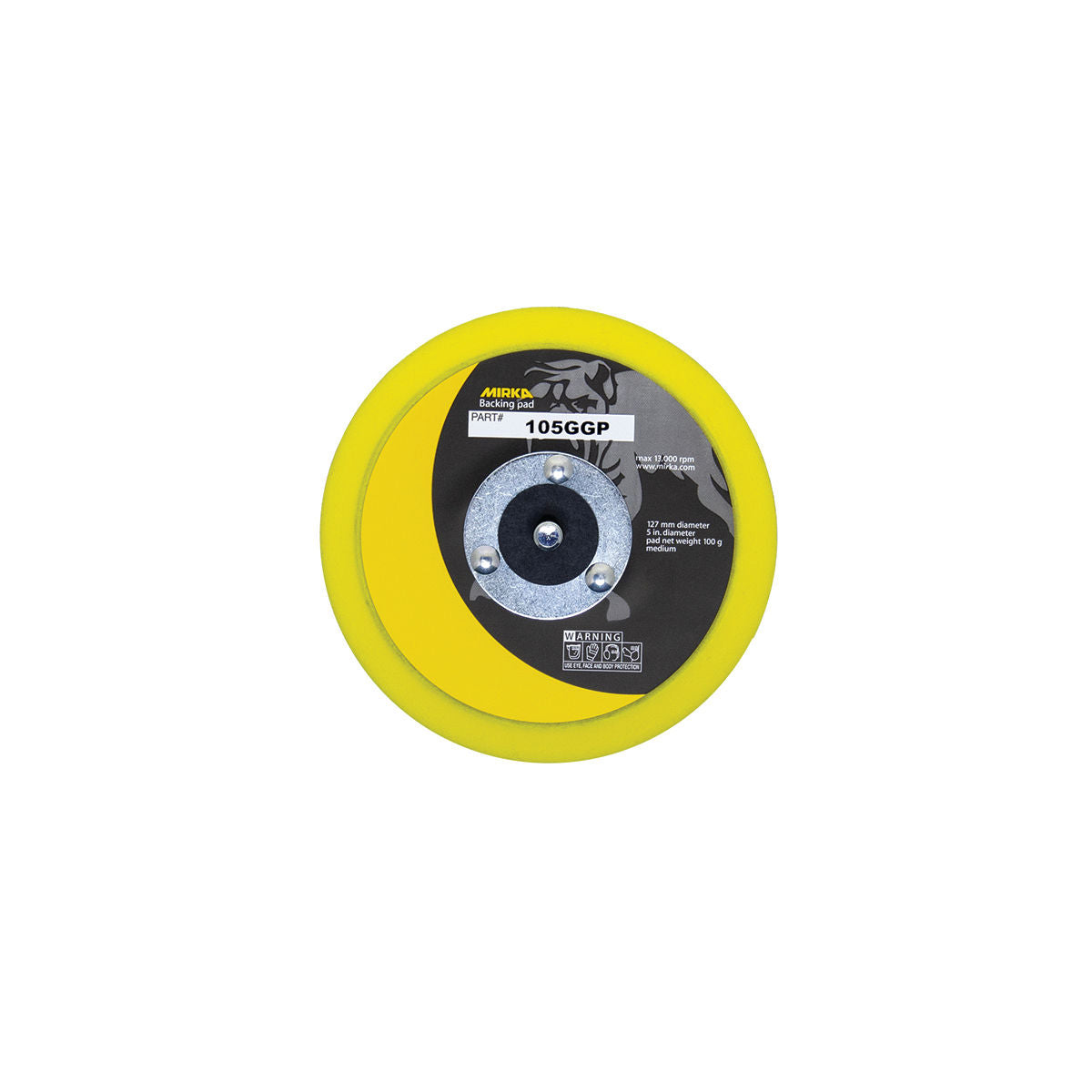 Mirka Backup Pad 5 in Grip Palm-Hook, 1/Pkg