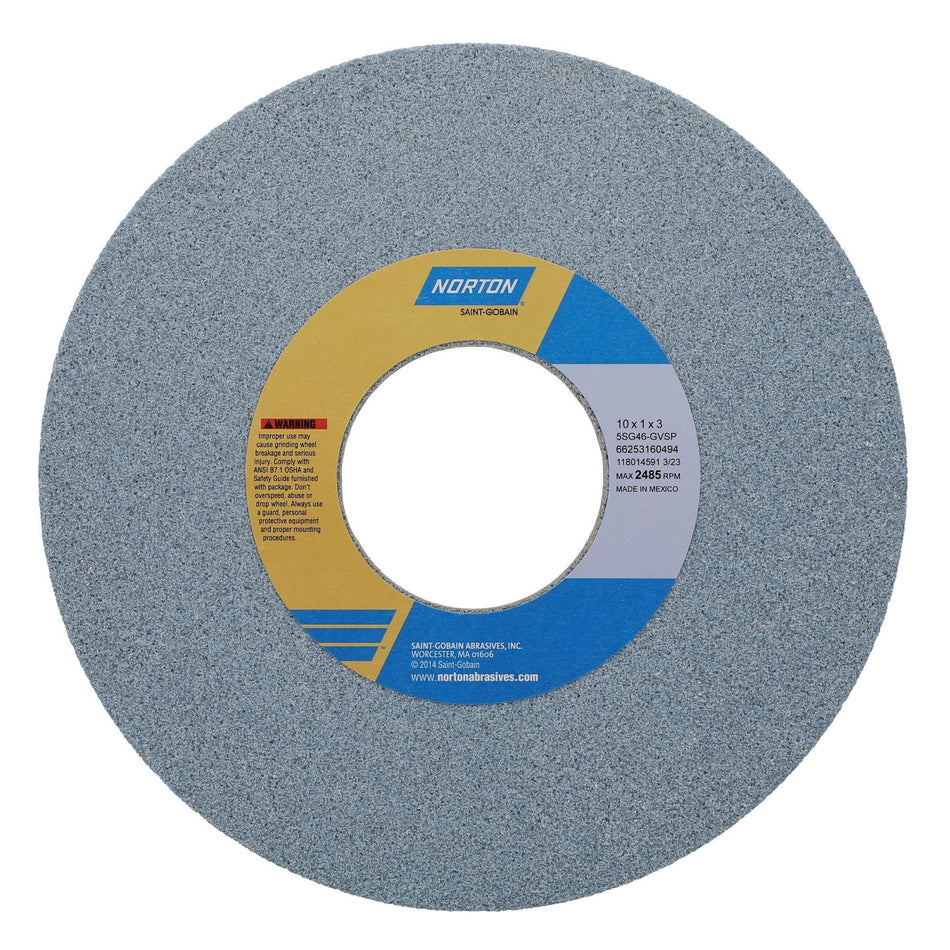 Norton 10 x 1 x 3 in SG Type 01 Toolroom Wheel 5SG 46 G VSP