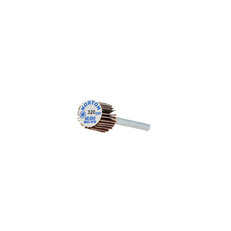 Norton 3/8 x 3/8 in Merit Spindle Flap Wheel P320 Grit R369 Aluminum Oxide, 10-Pack
