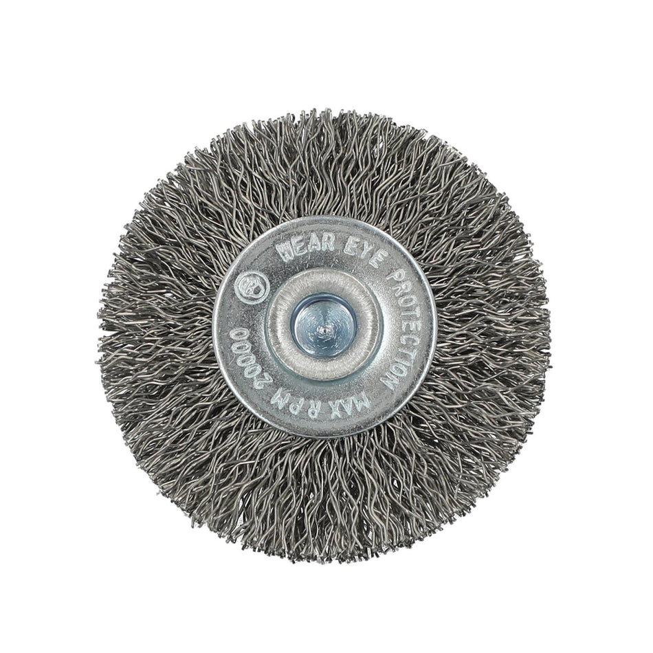 Norton 2 x 0.012 x 1/4 in Shank Mounted Wheel Brush, 6-Pack
