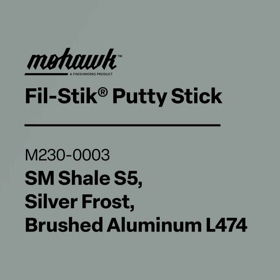 Mohawk Fil-Stik Sm Shale S5, Silver Frost, Brushed Alum L474