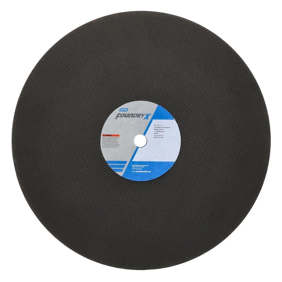 Norton 20 x 5/32 x 1 in Foundry X Type 01 Reinforced Cut-Off Wheel AO 24 Grit T B75N, 10-Pack