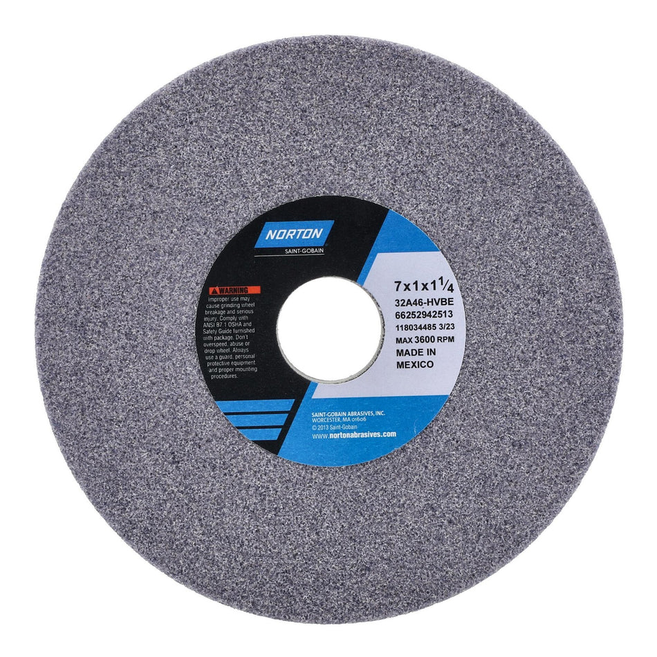 Norton 7 x 1 x 1-1/4 in Type 01 Toolroom Wheel 32A 46 H VBE