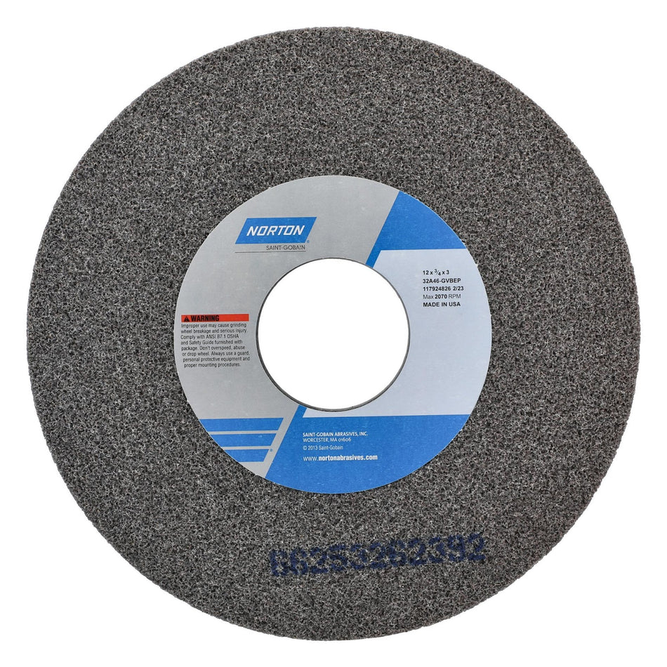 Norton 12 x 3/4 x 3 in Type 01 Toolroom Wheel 32A 46 G VBEP