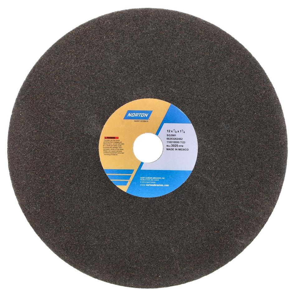 Norton 12 x 7/8 x 1-1/4 in NorZon Type 01 Sawgumming Wheel ZA 36 N B7, 5-Pack