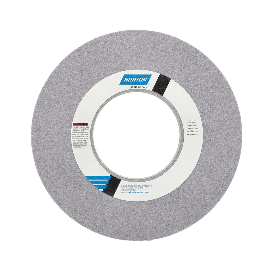 Norton 12 x 1-1/2 x 5 in Type 01 Toolroom Wheel 32A 60 H VBE