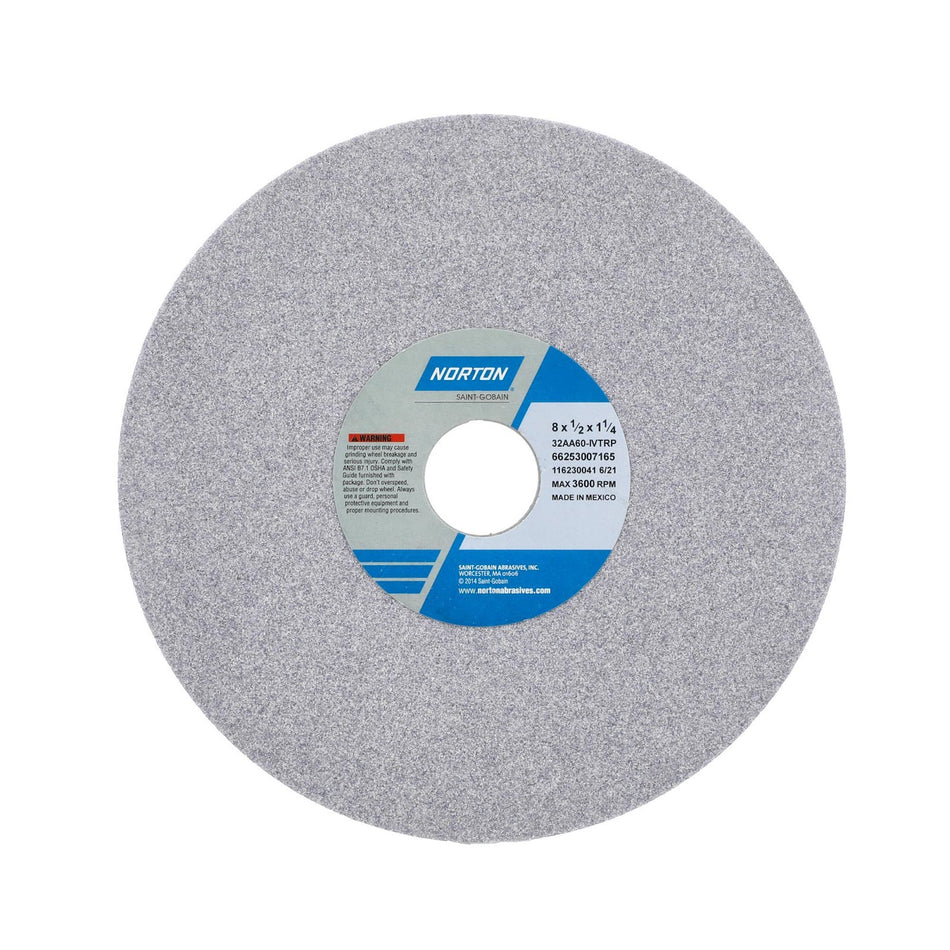 Norton 8 x 1/2 x 1-1/4 in Type 01 Toolroom Wheel 32AA 60 I VTRP