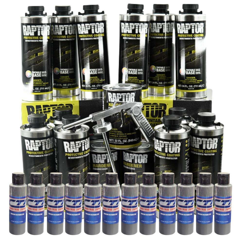 U-Pol Raptor Battleship Dark Gray #36118 Bedliner Kit with Spray