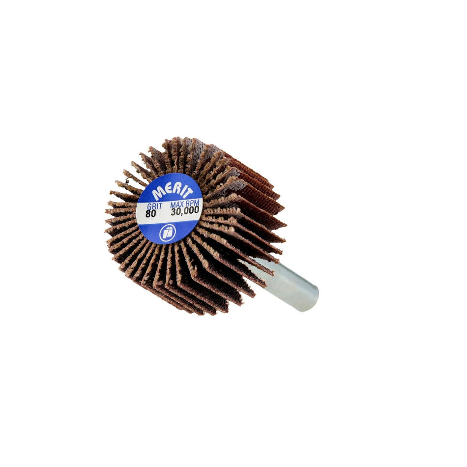 Norton 1 x 5/8 in High Performance Spindle Flap Wheel P80 Grit ARY03 Aluminum Oxide, 10-Pack