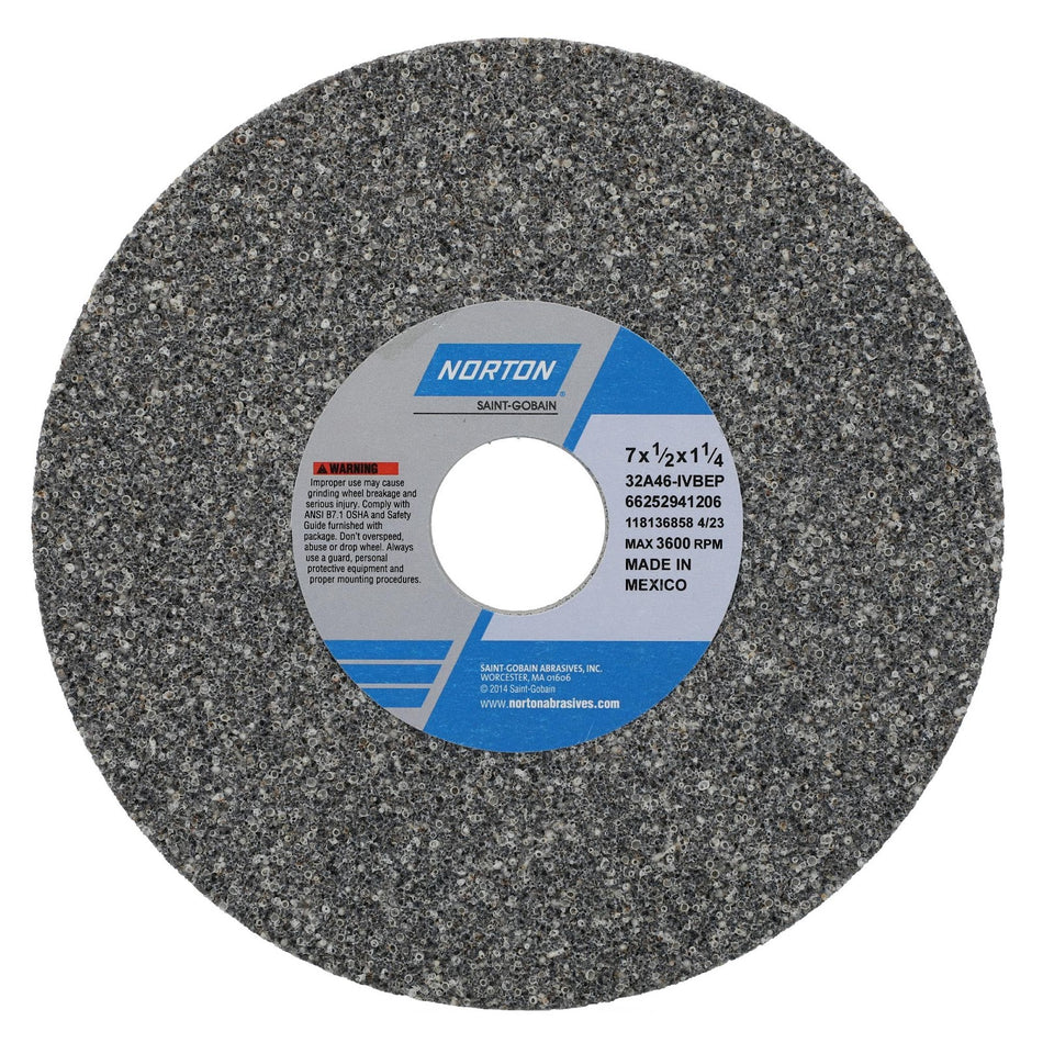 Norton 7 x 1/2 x 1-1/4 in Type 01 Toolroom Wheel 32A 46 I VBEP