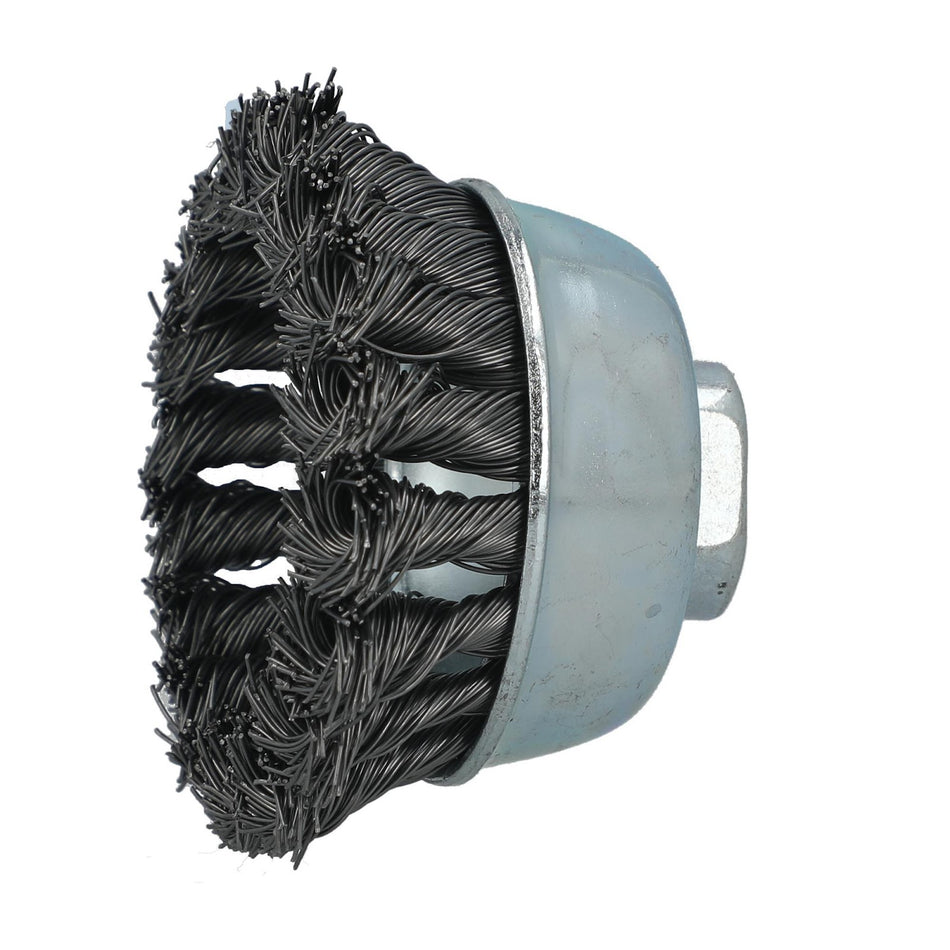 Norton 3 in x 0.02 in x 3/8 in-24 Cup Brush, 5-Pack