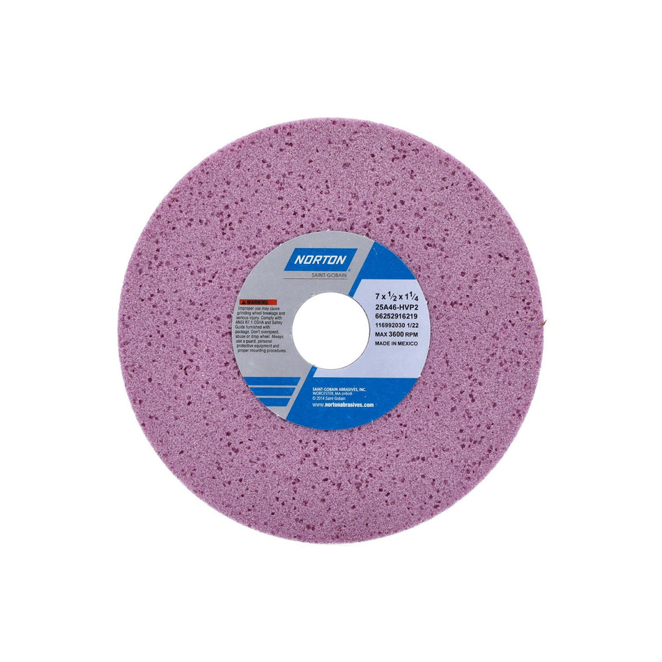 Norton 7 x 1/2 x 1-1/4 in Type 01 Toolroom Wheel 25A 46 H VP2