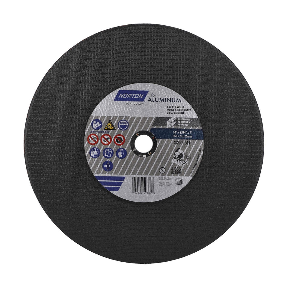 Norton 14 x 7/64 x 1 in Type 41 Cut-Off Wheel AO 36 Grit P, 10-Pack