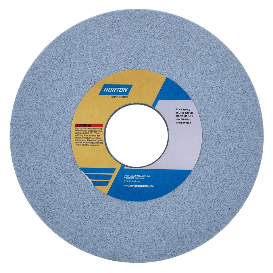Norton 12 x 1 x 3 in SG Type 01 Toolroom Wheel 5SG 60 G VSP