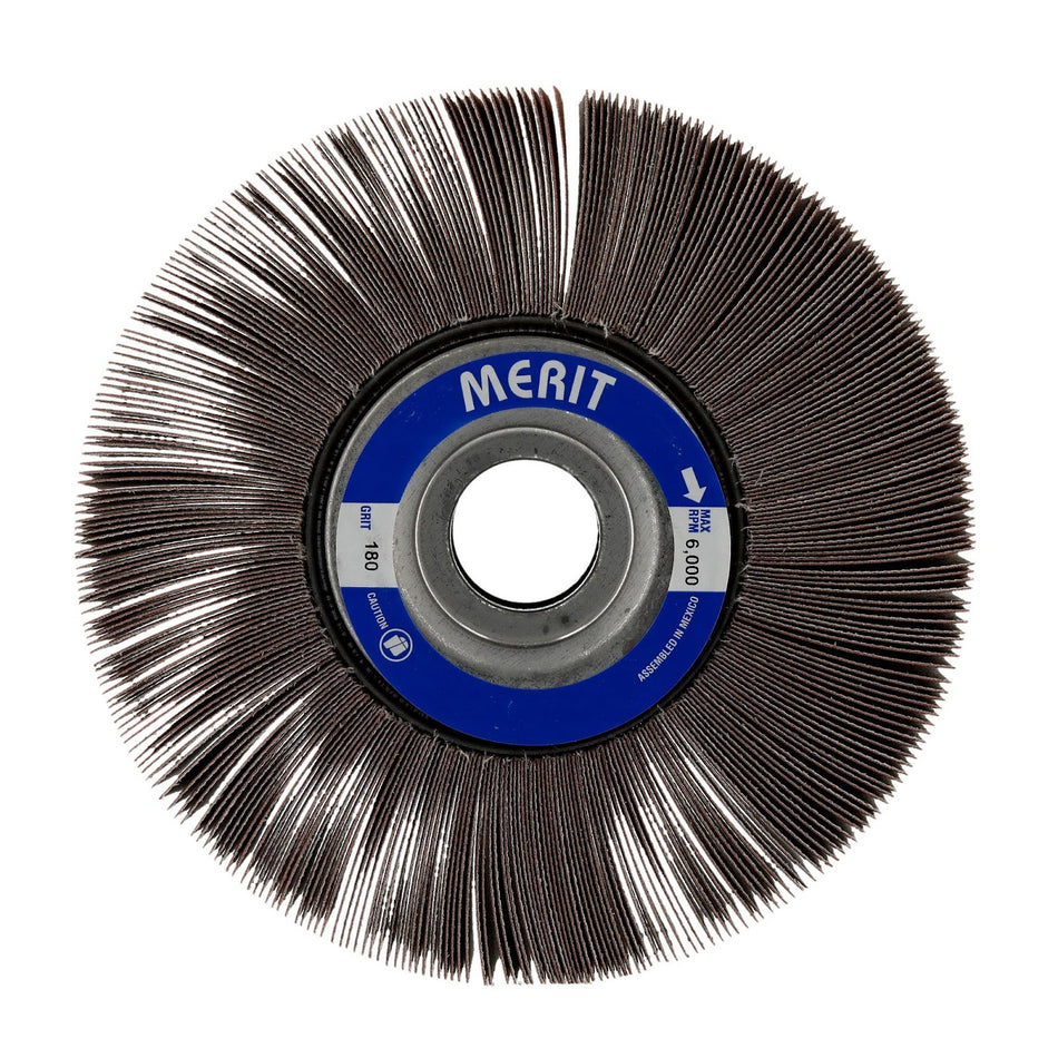 Norton 6 x 2 x 1 in High Performance Arbor Hole Flap Wheel P180 Grit KX31PLUS Aluminum Oxide, 5-Pack
