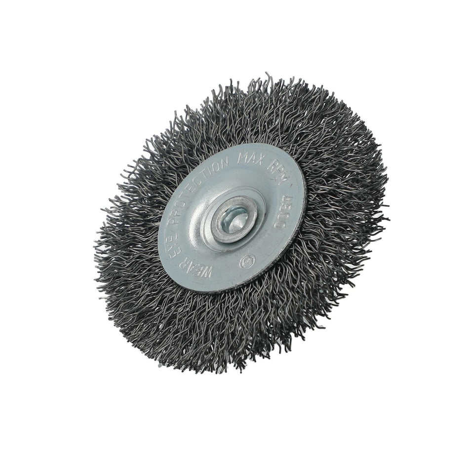 Norton 2-1/2 x 0.008 x 1/4 in Shank Mounted Wheel Brush, 12-Pack