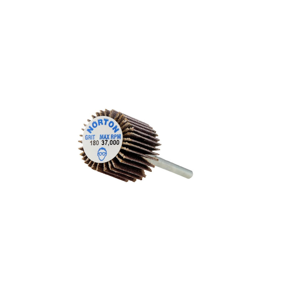 Norton 5/8 x 5/8 in High Performance Spindle Flap Wheel P180 Grit R369 Aluminum Oxide, 10-Pack