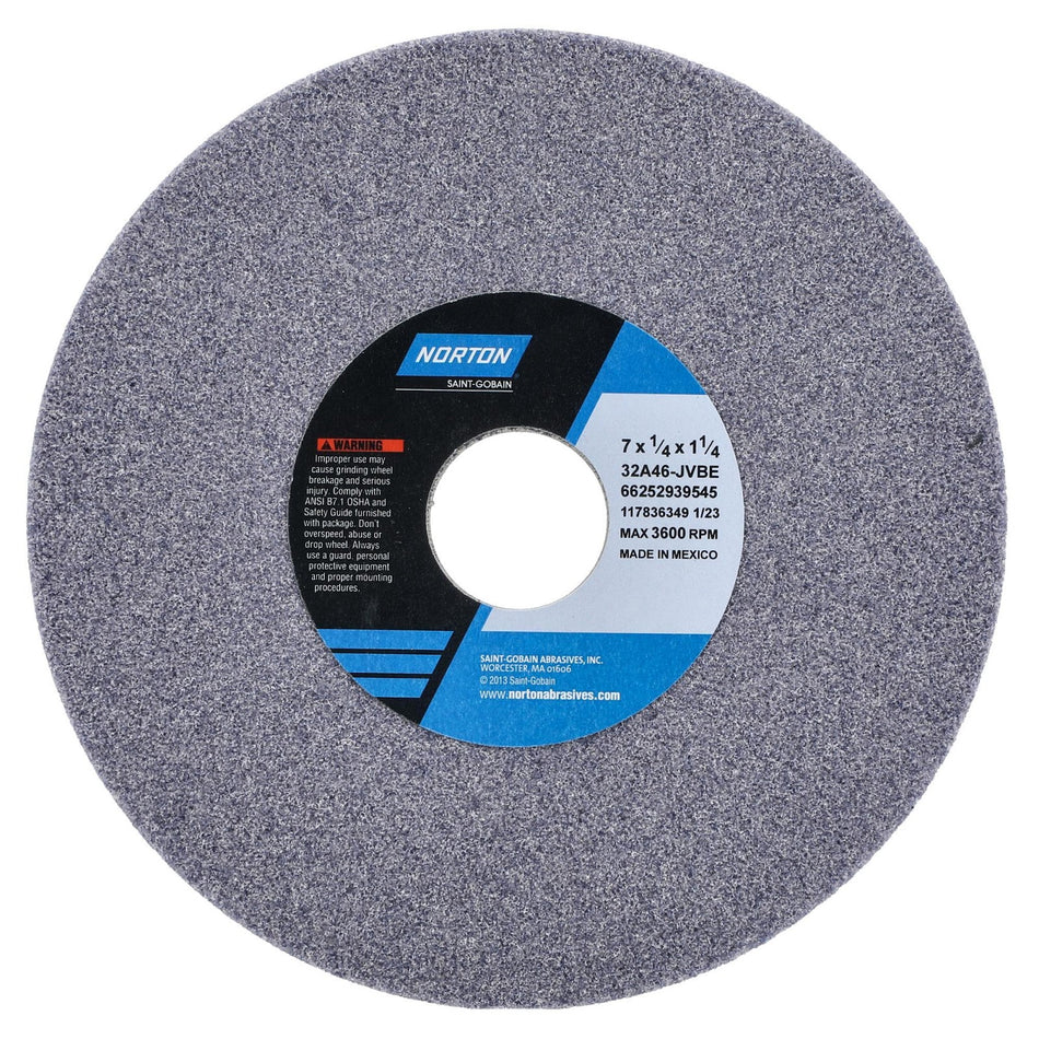 Norton 7 x 1/4 x 1-1/4 in Type 01 Toolroom Wheel 32A 46 J VBE