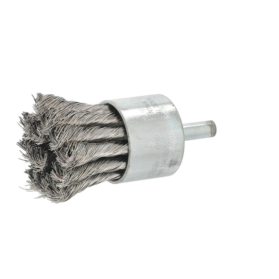 Norton 1-1/8 x 0.014 x 1/4 in Shank Mounted End Brush, 10-Pack