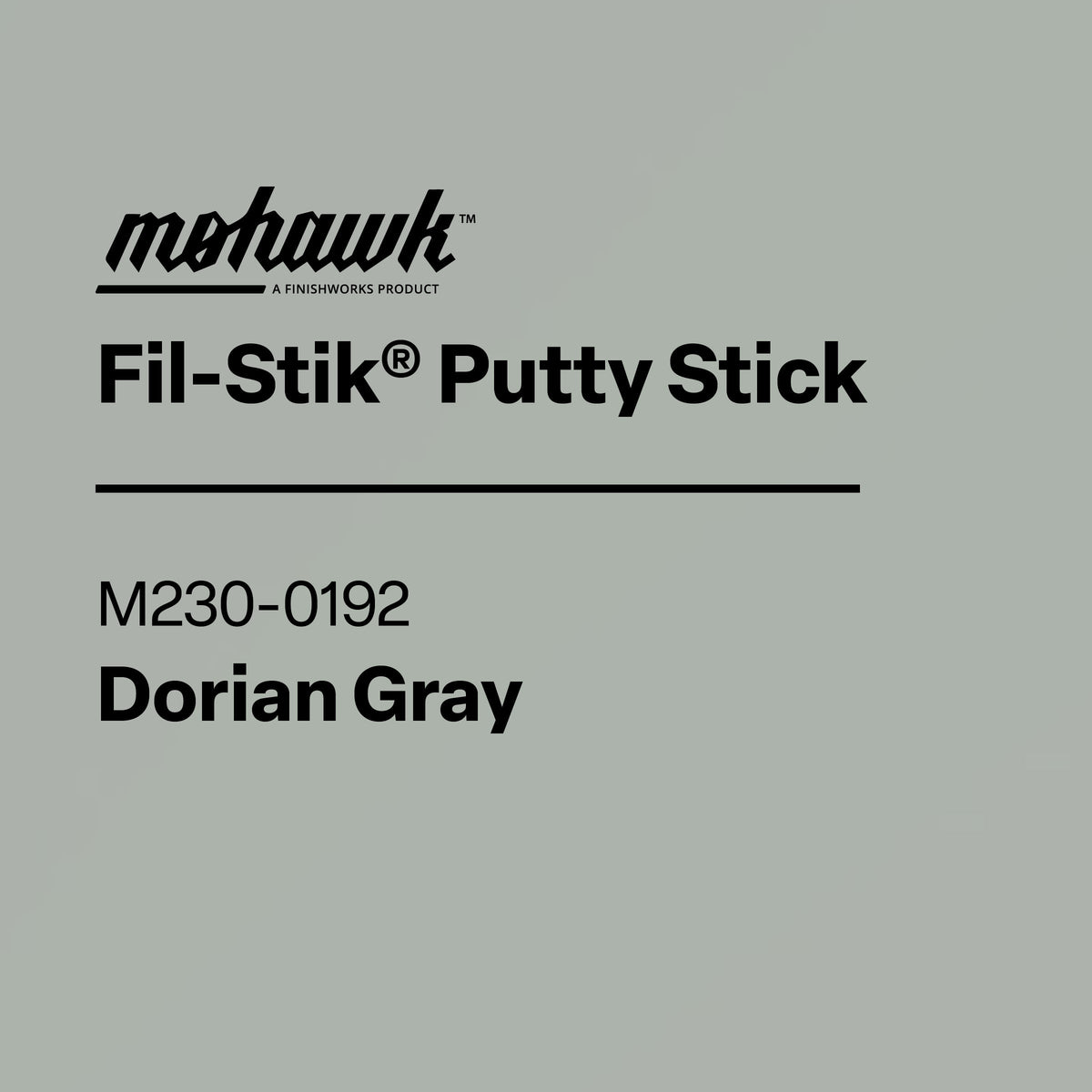 Mohawk M230-0192 Dorian Gray furniture scratch and nick touch-up stick