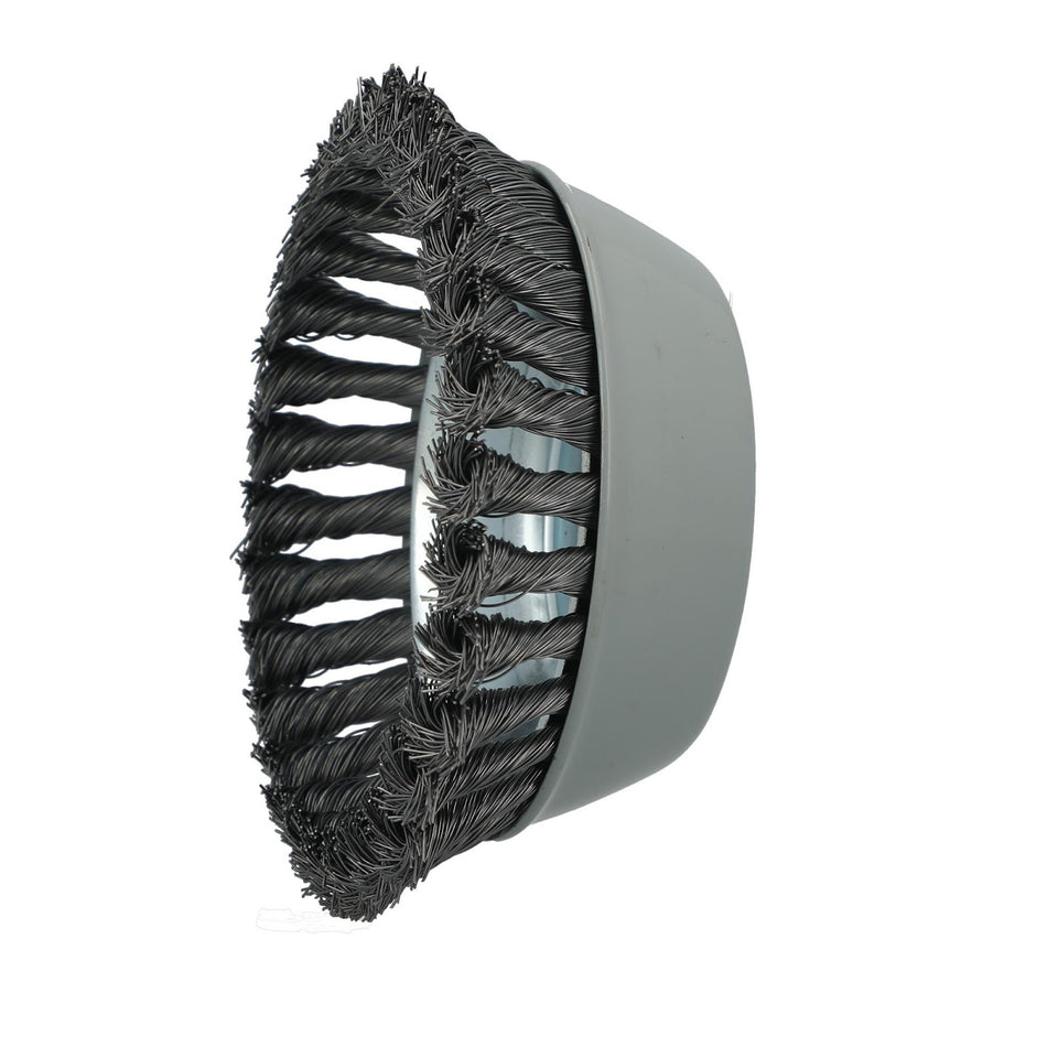 Norton 6 x 0.020 x 5/8-11 x 1-3/8 In. Carbon Steel Standard Twist Knot Wire Cup Brush