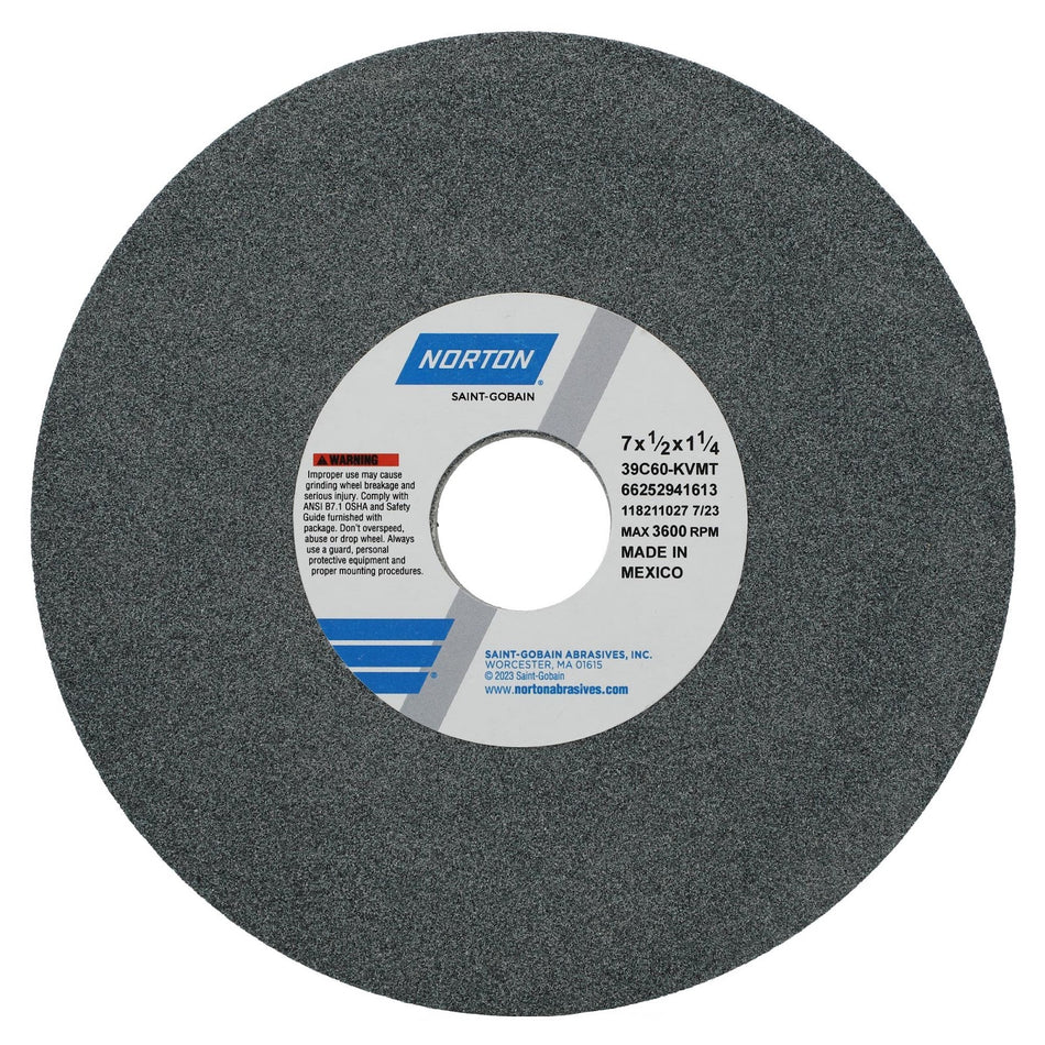 Norton 7 x 1/2 x 1-1/4 in Type 01 Toolroom Wheel 39C 60 L VMT