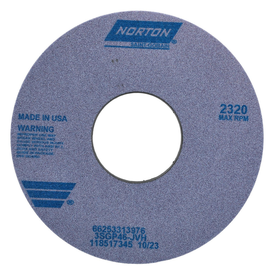 Norton 14 x 1-1/2 x 5 in SG Type 01 Toolroom Wheel 3SGP 46 J V