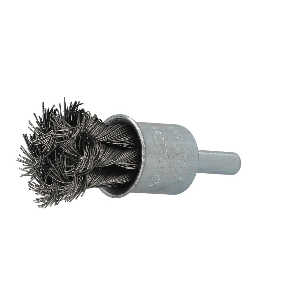 Norton 3/4 x 0.014 x 1/4 in Shank Mounted End Brush, 20-Pack
