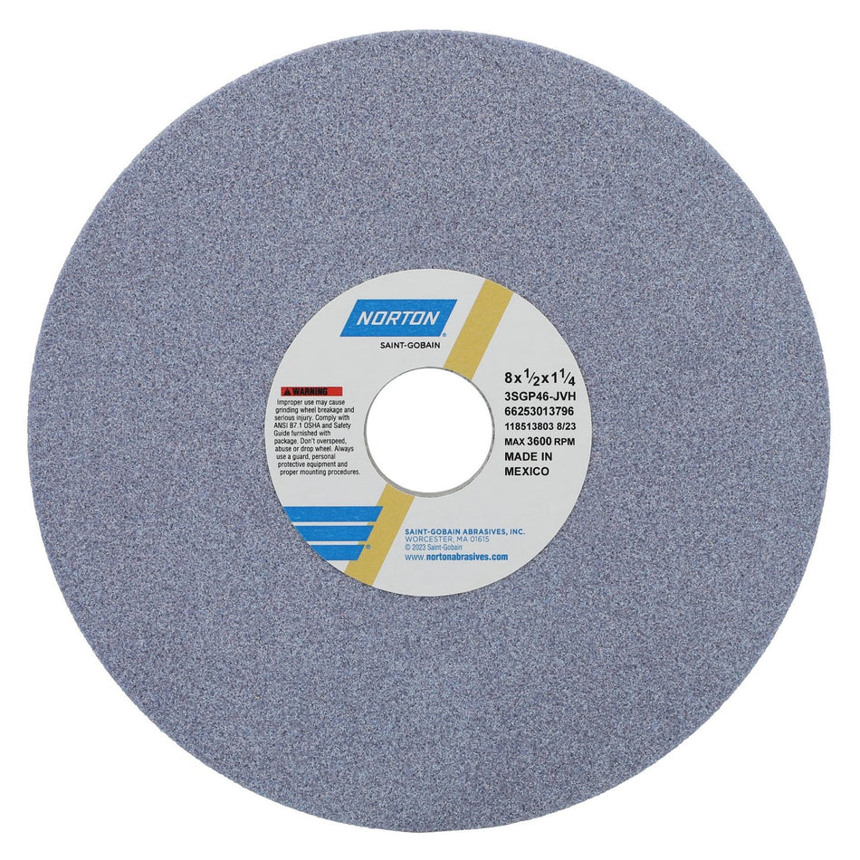 Norton 8 x 1/2 x 1-1/4 in SG Type 01 Toolroom Wheel 3SGP 46 J V