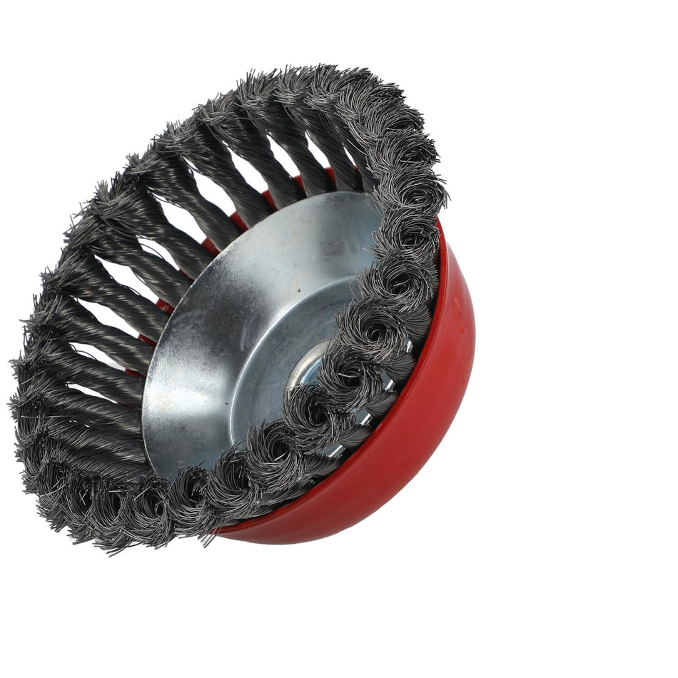 Norton 6 x 0.014 x 5/8-11 x 1-1/4 In. Carbon Steel Standard Twist Knot Wire Cup Brush