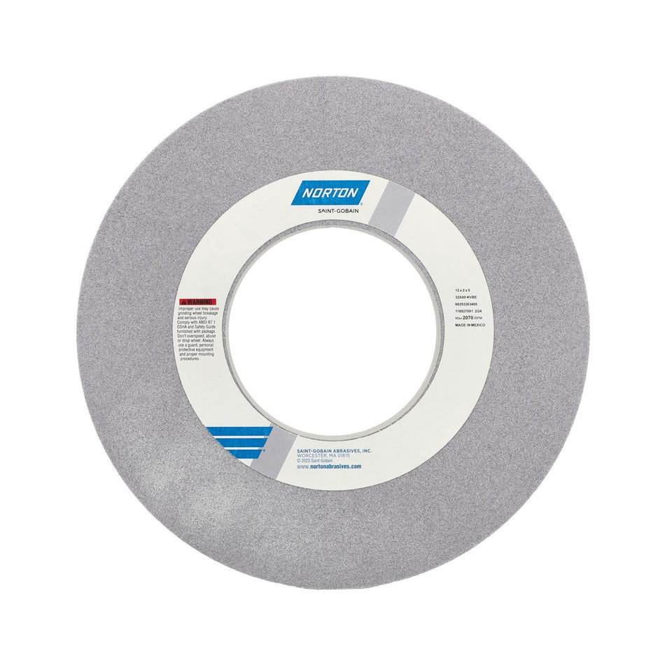 Norton 12 x 2 x 5 in Type 01 Toolroom Wheel 32A 60 K VBE