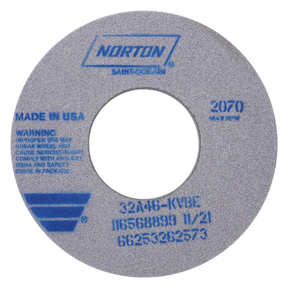 Norton 12 x 1 x 5 in Type 01 Toolroom Wheel 32A 46 K VBE