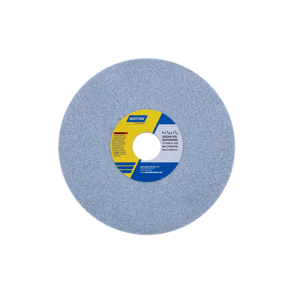 Norton 8 x 3/4 x 1-1/4 in SG Type 01 Toolroom Wheel 5SG 46 I VS