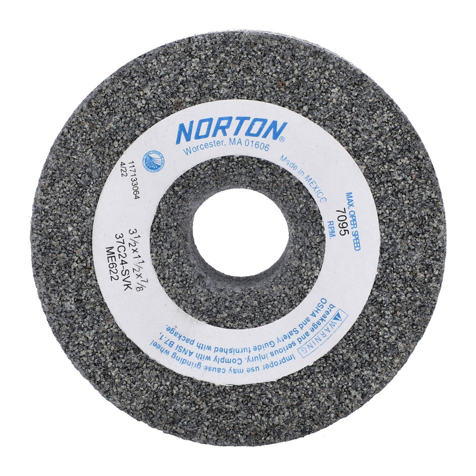 Norton 3-1/2 x 1-1/2 x 7/8 in Type 01 Toolroom Wheel 37C 24 S VK