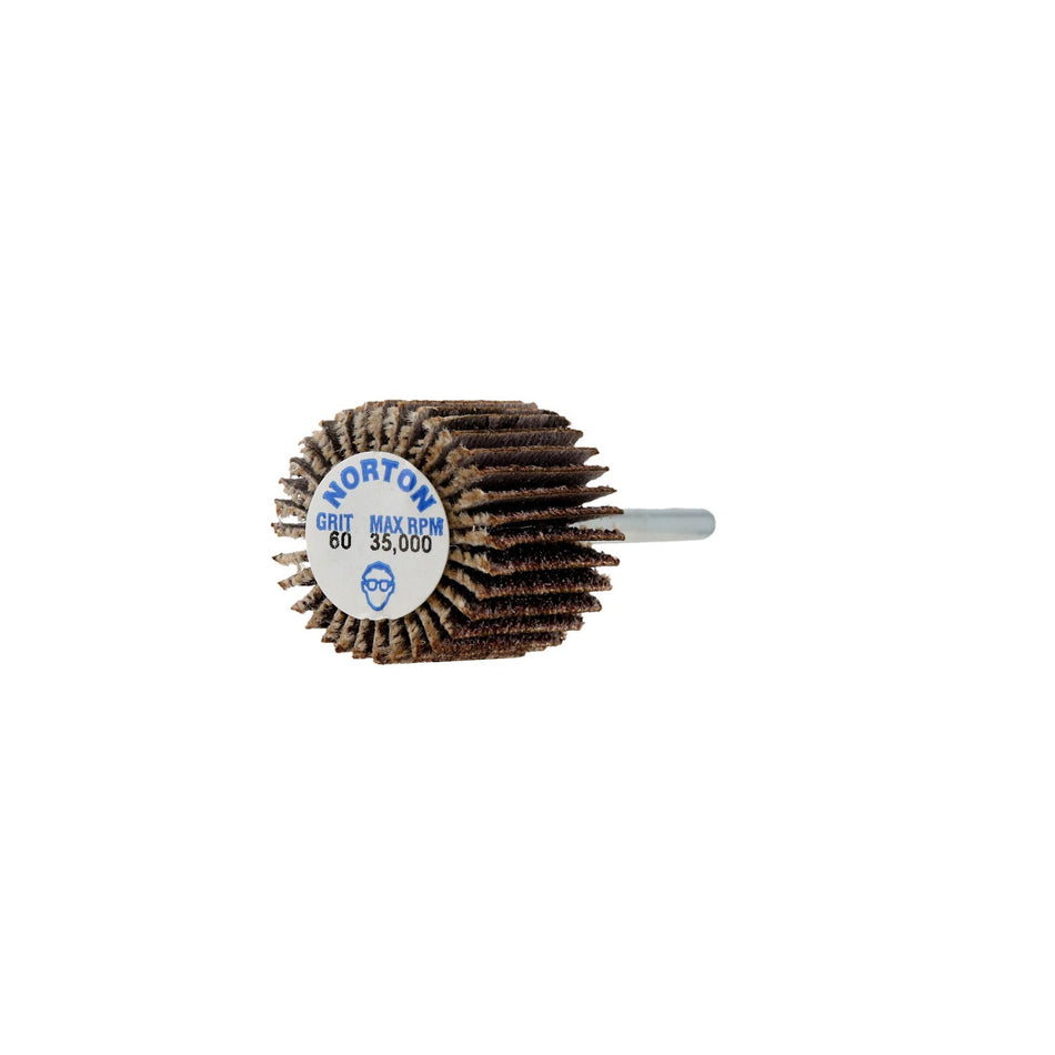 Norton 3/4 x 3/4 in Merit Spindle Flap Wheel P60 Grit R369 Aluminum Oxide, 10-Pack