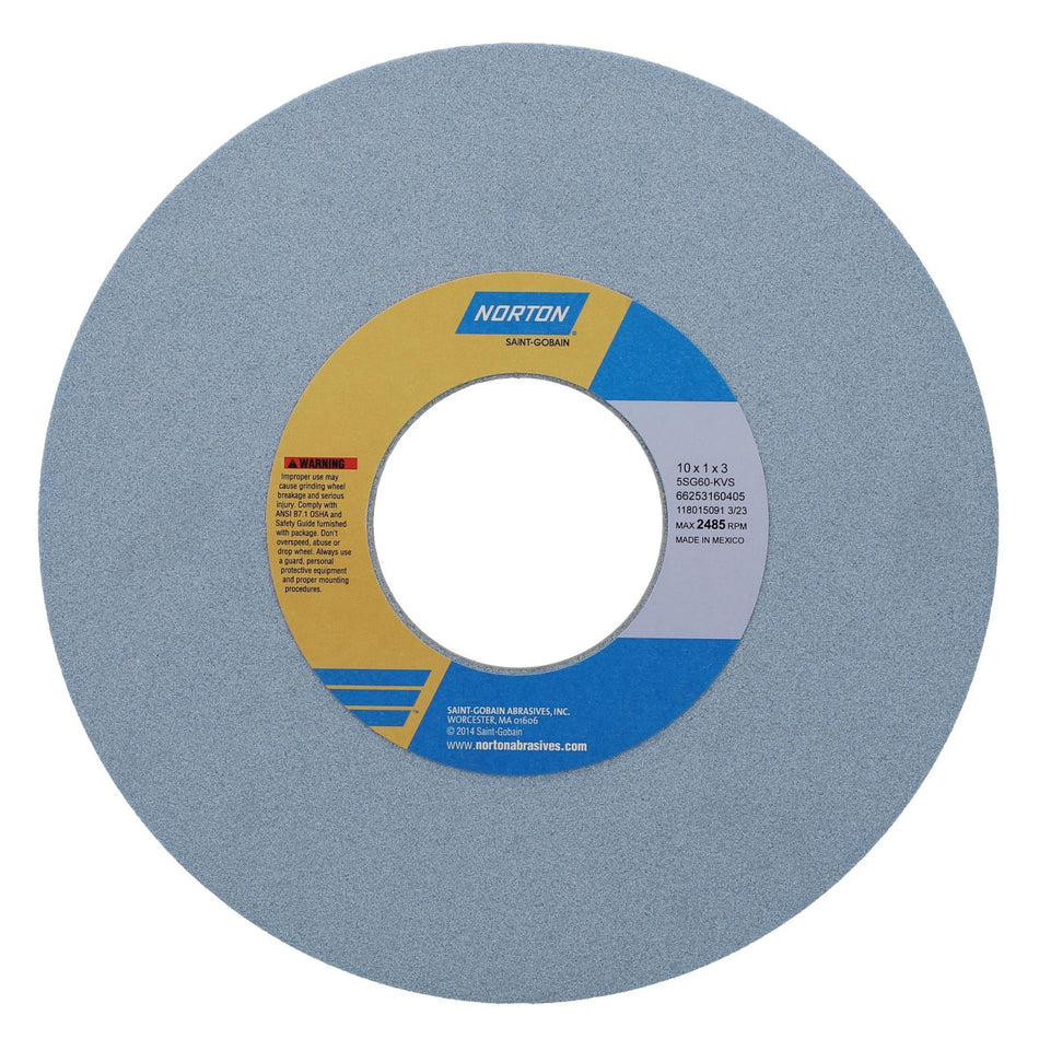Norton 10 x 1 x 3 in SG Type 01 Toolroom Wheel 5SG 60 K VS