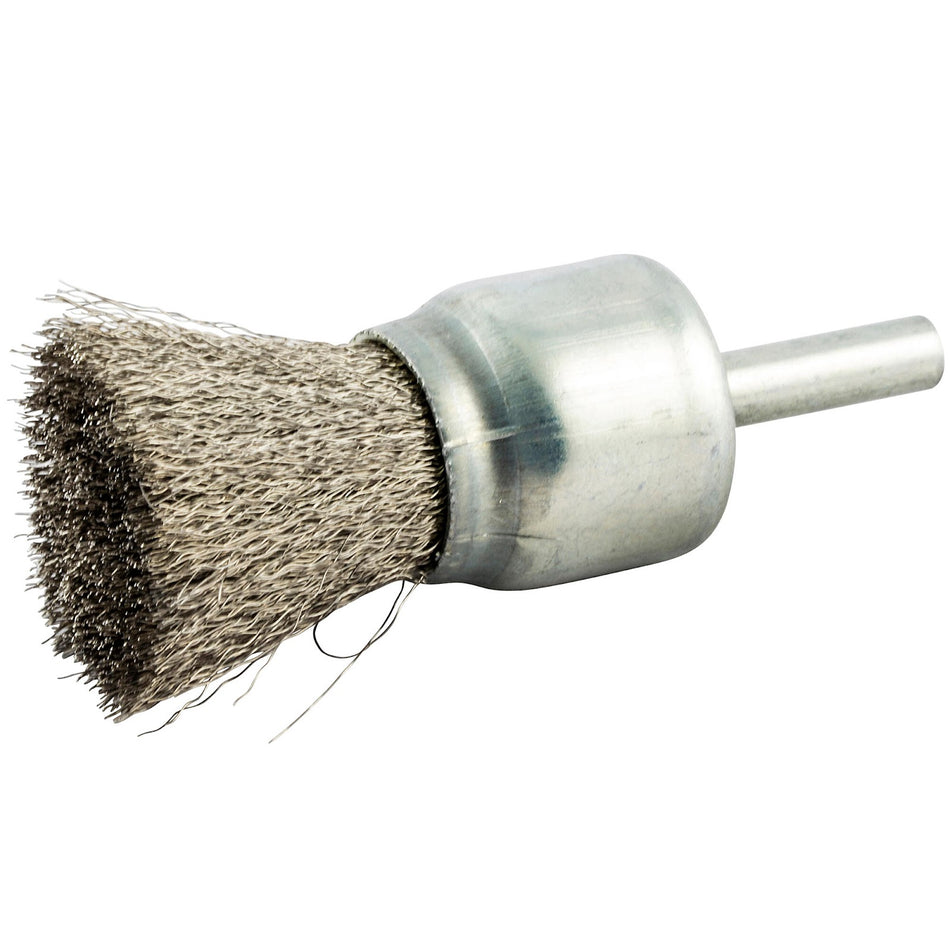Norton 1 x 0.006 x 1/4 in BlueFire Shank Mounted End Brush, 10-Pack