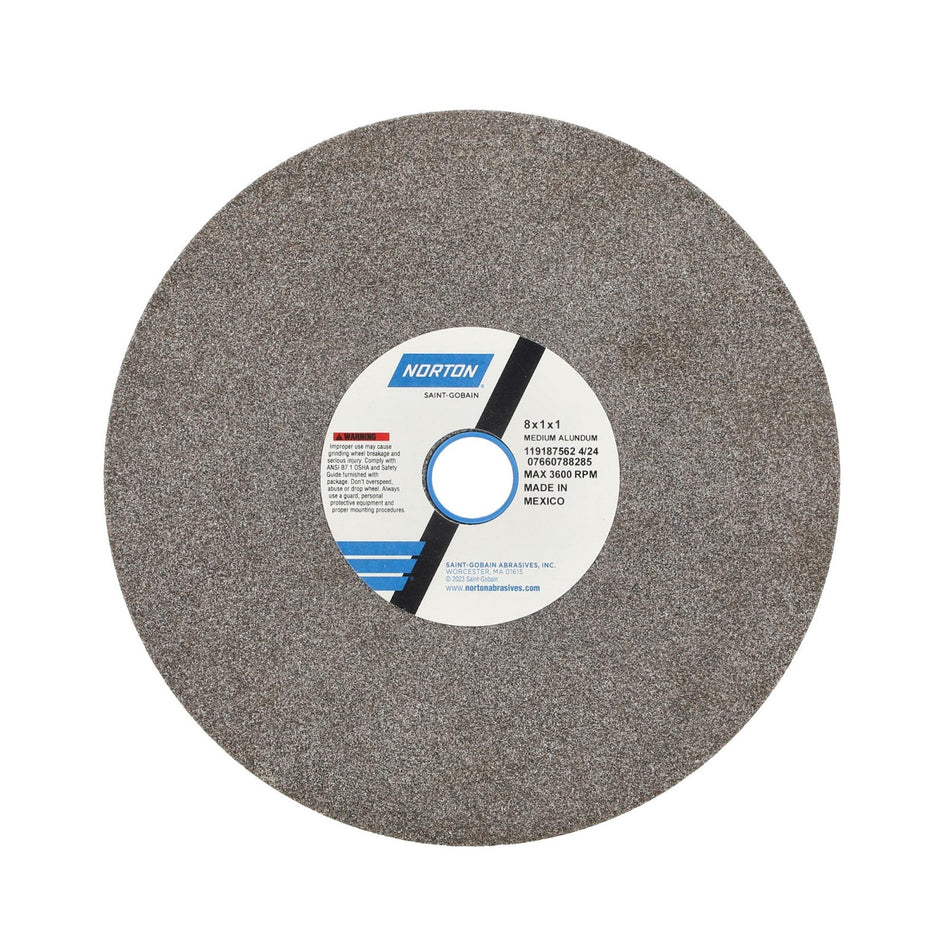 Norton 8 x 1 x 1 in Gemini Bench Straight Wheel 01 57A 60 N VBE