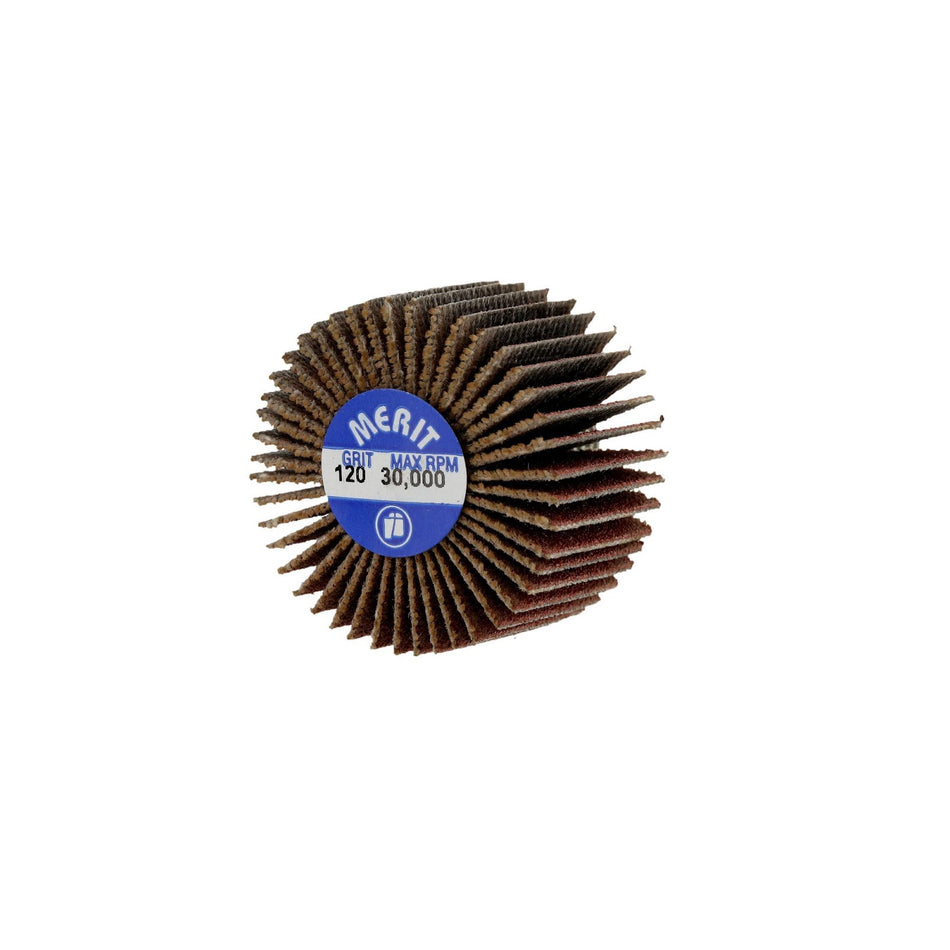 Norton 1 x 5/8 in High Performance Spindle Flap Wheel P120 Grit ARY03 Aluminum Oxide, 10-Pack